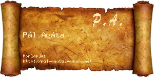 Pál Agáta névjegykártya