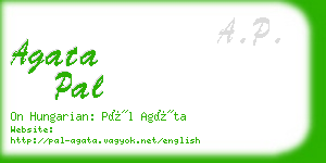 agata pal business card